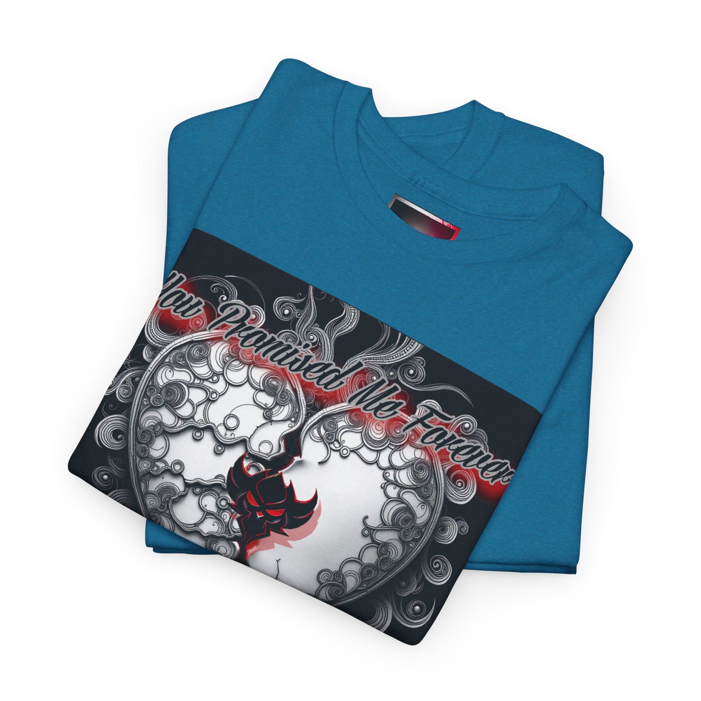 Unisex Heavy Cotton Tee - " You Promised the Forever But Lost in a Moment" Graphic Tee - Perfect for Casual Wear and Gift Giving