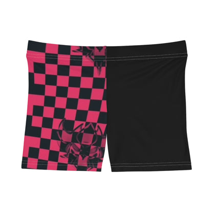 Women's Pink UG Checkerboard Pattern Shorts