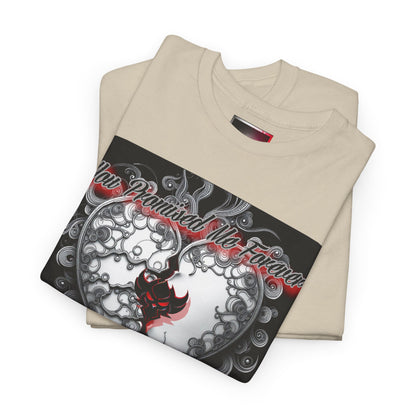 Unisex Heavy Cotton Tee - " You Promised the Forever But Lost in a Moment" Graphic Tee - Perfect for Casual Wear and Gift Giving