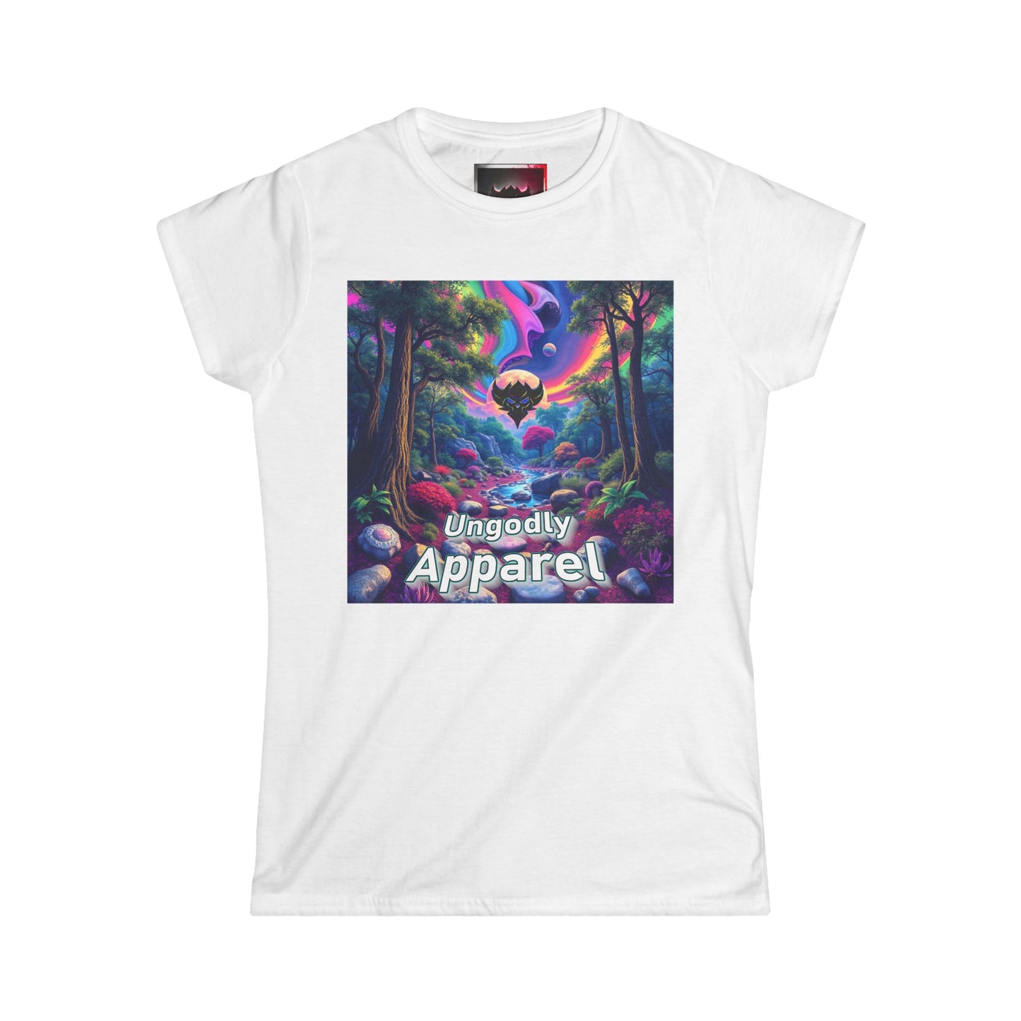 Women's Softstyle Tee - Ungodly Apparel Rainbow Forest Design