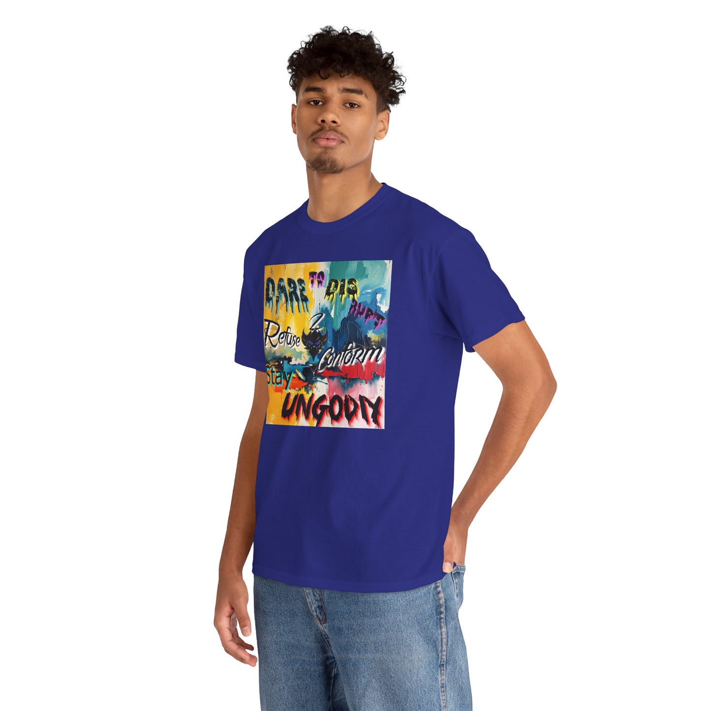 Bold Message Unisex Heavy Cotton Tee - "Dare to be Ungodly" T-Shirt