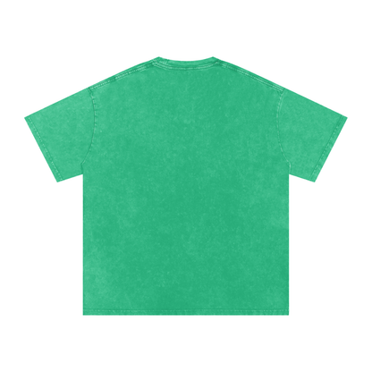 "Hustle in My DNA" Snow Washed Oversized Cotton T-Shirt
