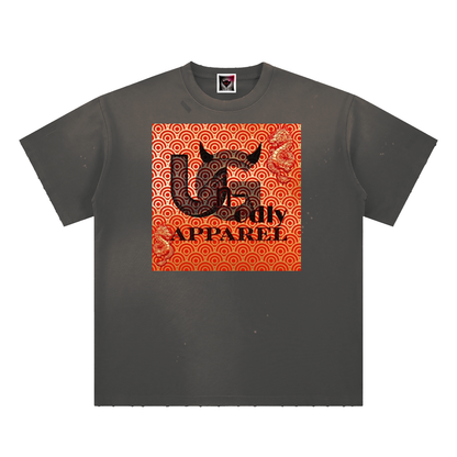 "Ungodly Apparel" Hand-Frayed Sunfade Paint Splatter T-Shirt