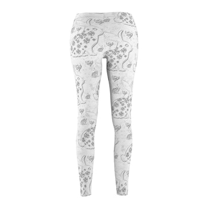 Snow Bunny Print Leggings — Women’s Casual Yoga Leggings