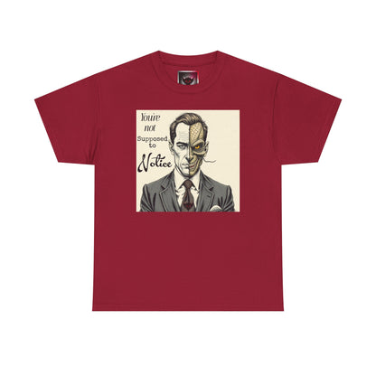 Vintage Noir Reptilian Portrait Tee — “You’re Not Supposed to Notice” Graphic T‑Shirt