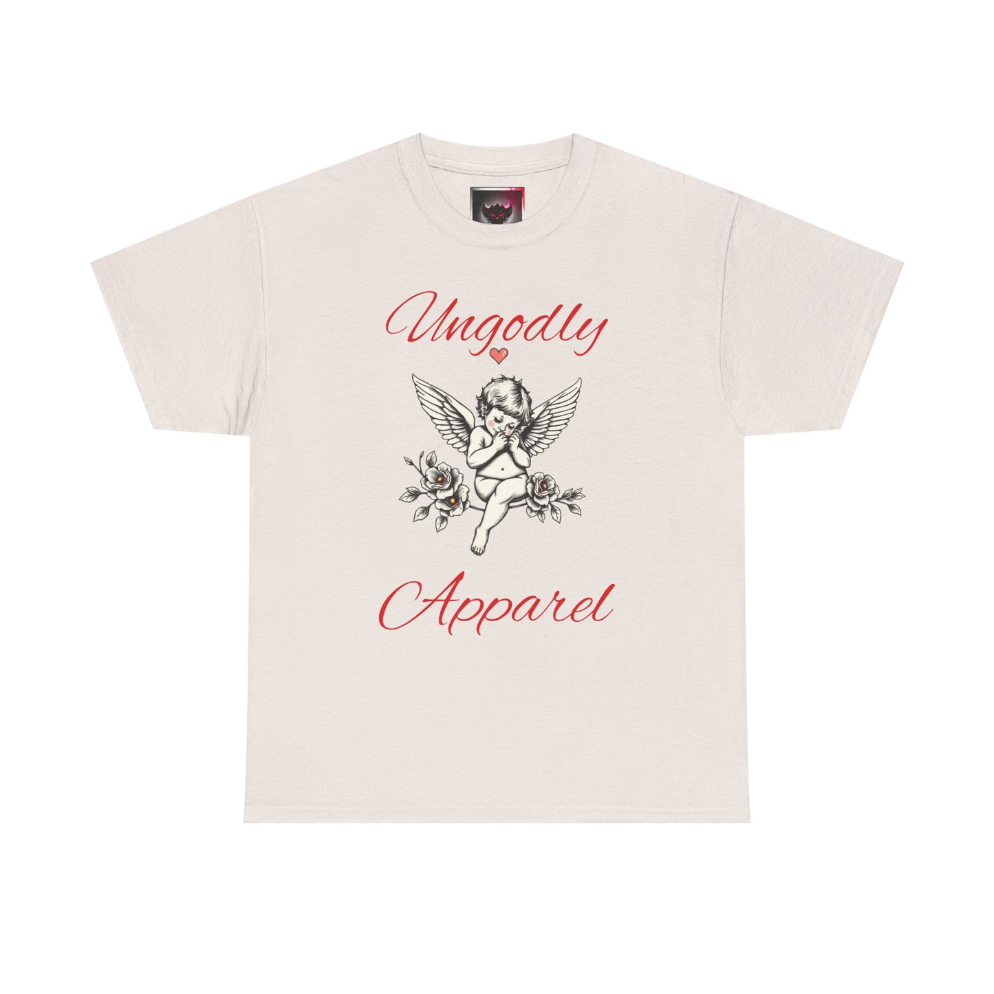 Angel Cherub Graphic Tee — "Ungodly Apparel" Vintage Rose Streetwear