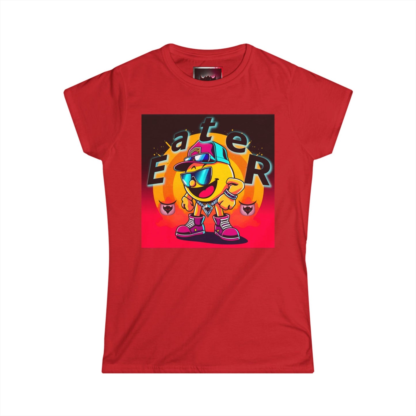 Fun Cartoon "Eater" Women's Softstyle Tee - Vibrant Graphic Tee for Casual Wear
