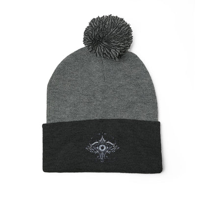 Ungodly EyeEmbroidered Eye Mandala Pom-Pom Beanie