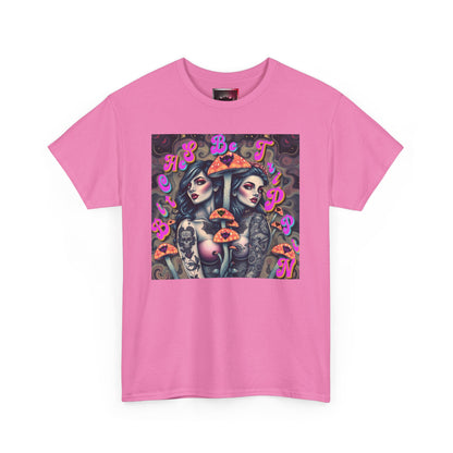 "Bitches Be Trippin" Unisex Heavy Cotton Tee - Retro Tattoo Art Design