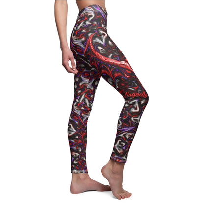"Chill of Darkness" Vibrant Artistic Patterned Leggings – Perfect for Casual Wear or Festivals