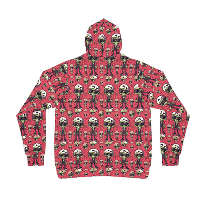 Vibrant ombie Athletic Hoodie, Unisex Hoodie, Halloween Sweater, Fashion Hoodie, Festival Wear, Unique Gift Idea