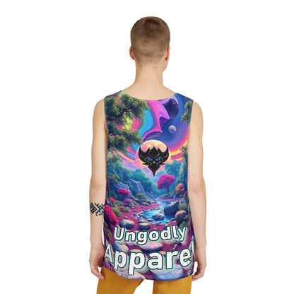 Men's Graphic Tank Top - Ungodly Apparel - Fantasy Landscape Design
