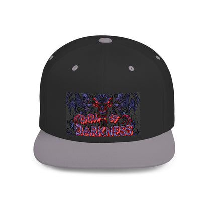 Gothic Flat Bill Snapback Hat - "Chill of Darkness"