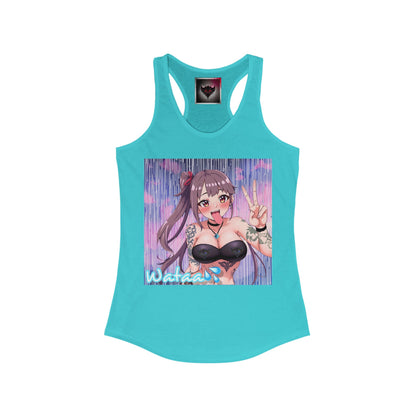 "Wataa" Anime-Inspired Women's Racerback Tank Top, Cool Summer Shirt, Gift for Her, Casual Wear, Workout Apparel, Occasion Top