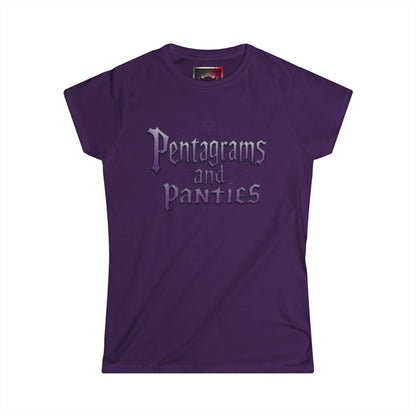 "Pentagrams and Panties" Women’s Tee, Gothic Style Shirt, Witchy Apparel, Casual Wear, Gift for Her