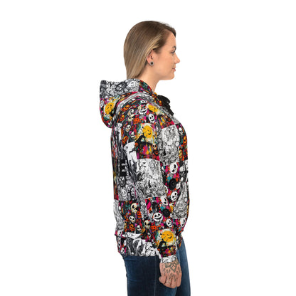 Horror Patchwork Style Hoodie