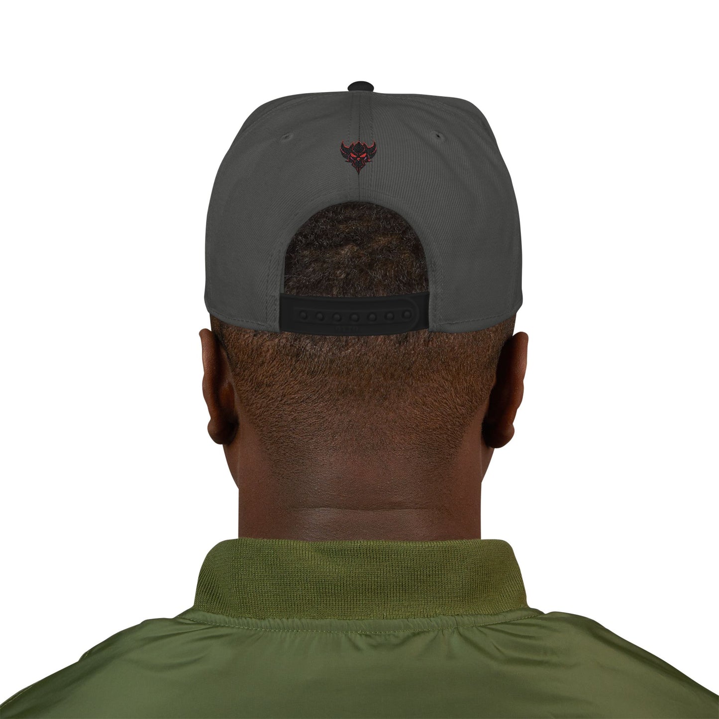 Embroidered Snapback Hat — Retro Sparkle Script