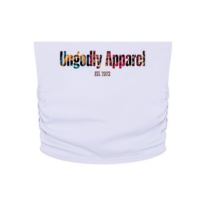 Women’s "Ungodly Apparel" Ruched Cropped Yoga Tube Top