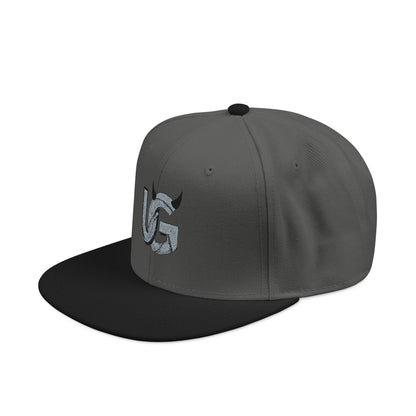 Embroidered 'UG' Snapback Hat — Streetwear Flat Brim Cap