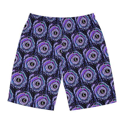 "K-Hole" Men's Board Shorts -Ketamine, Vibrant Swirl Pattern, Beachwear, Swim Trunks, Summer Essentials, Pool Party Attire, Vacation Outfit