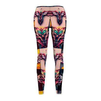 "Lady Flowers" Artistic Floral Leggings for Women - Comfortable & Stylish Activewear