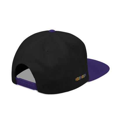 Embroidered Snapback Hat — 'Ungodly Apparel' Purple Script