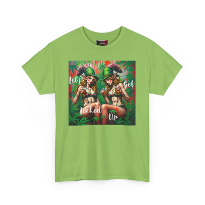 "Let's Get Lucked Up"  Unisex Heavy Cotton Tee - Fun Party T-Shirt