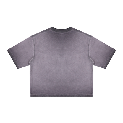 Unisex "Ungodly Apparel Slogan"  Reverse Dyed Boxy T-Shirt