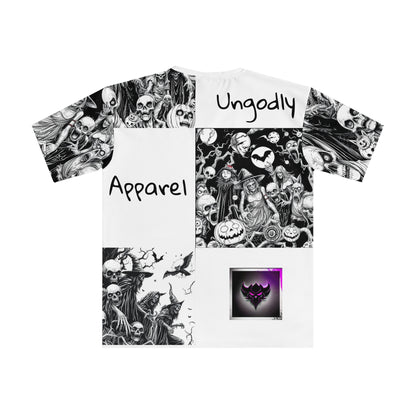 Gothic Graphic Tee, Halloween Shirt, Casual Wear, Unique Gift for Men, Street Style Apparel, Scary Graphic T-Shirt