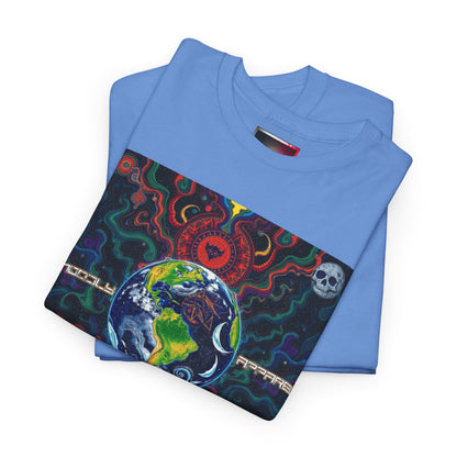 Unisex Heavy Cotton Tee - Vibrant "Ungodly Earth" Design for Nature Lovers