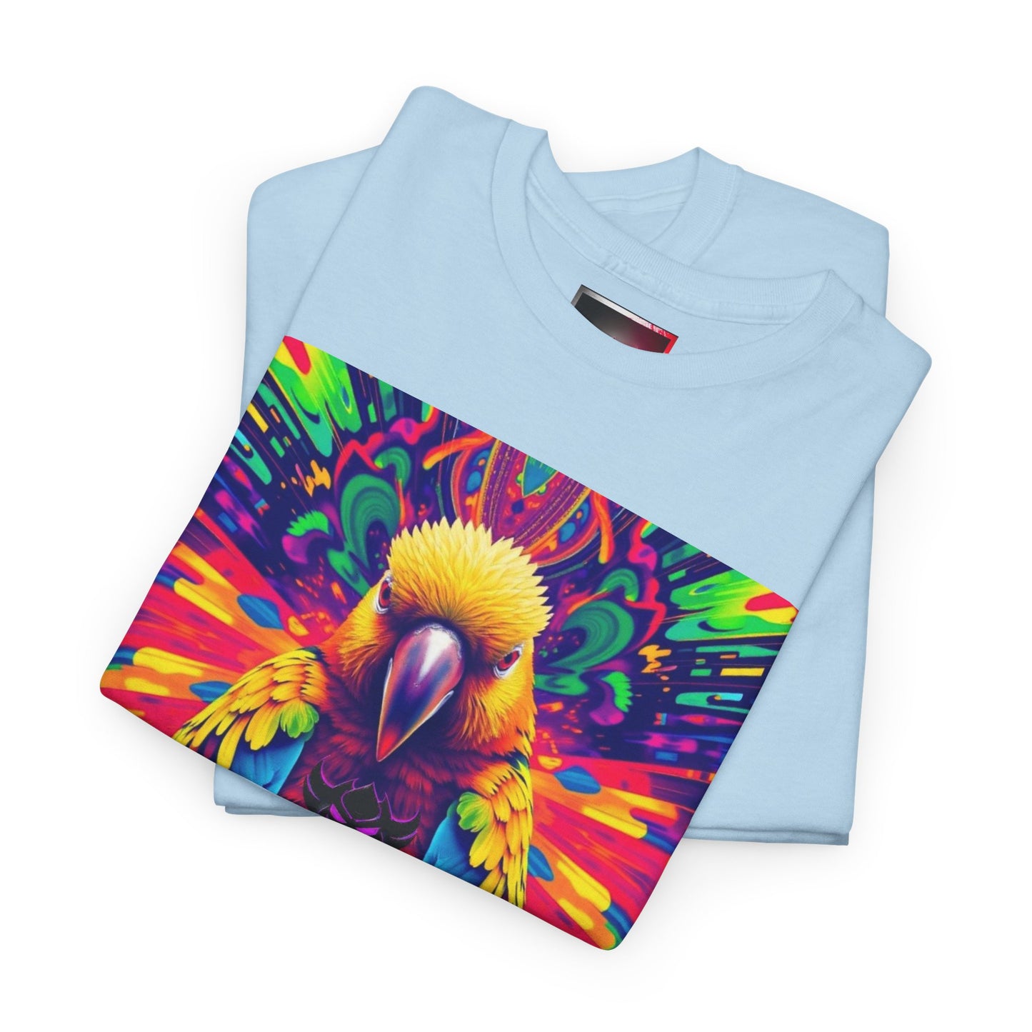 "Perico" Colorful Parrot Unisex Heavy Cotton Tee - Vibrant Tropical Shirt
