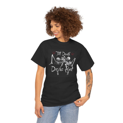 Till Death Do Us Part Tee, Unisex Skeleton T-Shirt for Halloween, Couple Gift, Festive Streetwear, Gothic Style