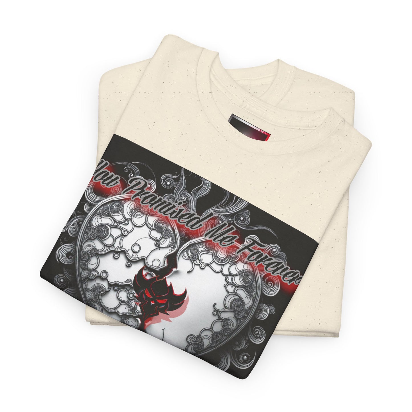 Unisex Heavy Cotton Tee - " You Promised the Forever But Lost in a Moment" Graphic Tee - Perfect for Casual Wear and Gift Giving