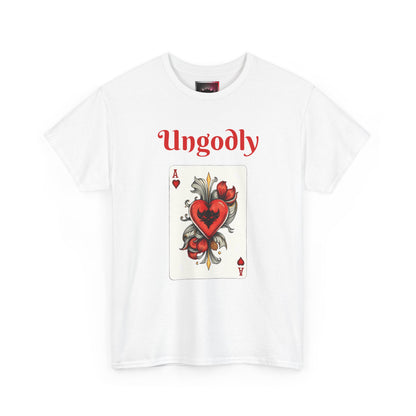Ungodly Ace of Hearts Tee — Vintage Tattoo Card Graphic T-Shirt