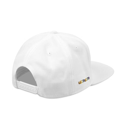 Embroidered Snapback Hat — 'Ungodly Apparel' Purple Script
