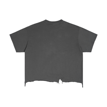 "I'm Healing Not Healed" Vintage Wash Boxy Distressed Hem T-Shirt