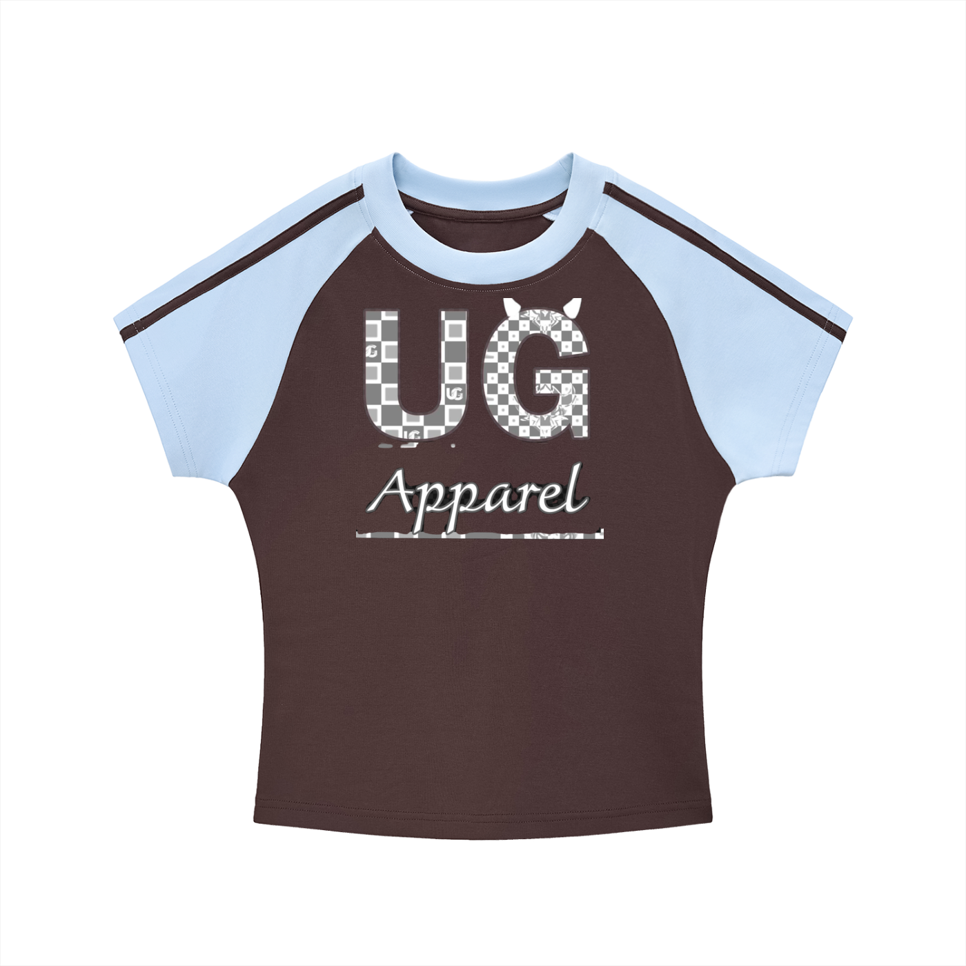 "Black and White UG Apparel" Contrast Stripes Bodycon Raglan  Sleeve T-Shirt