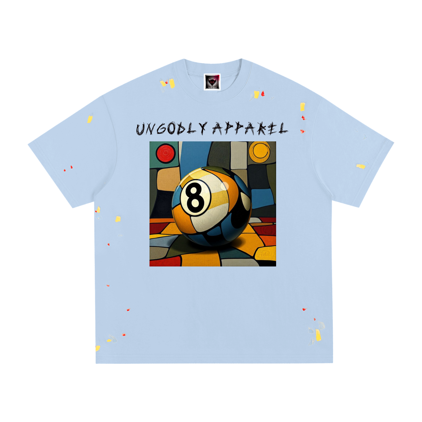 8 Ball Paint Splatter T-Shirt