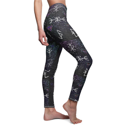 Protection and Good Energy Mystic Rune Leggings — Women's All-Over Print Casual Leggings
