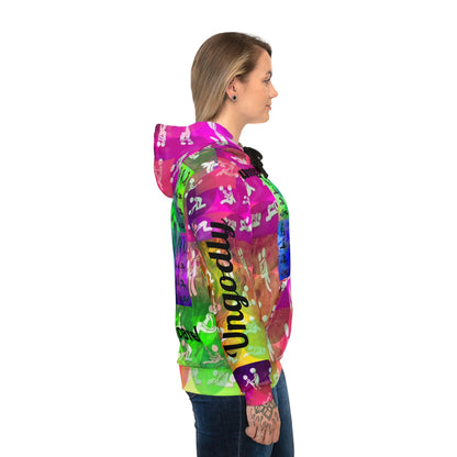 "Ungodly Positions: Karma Sutra" Vibrant Unisex Athletic Hoodie for Active Lifestyle