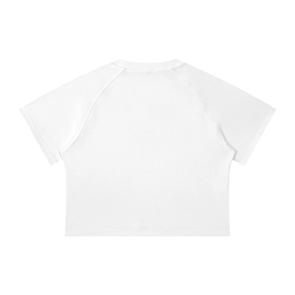 "Mentally on Do Not Disturb" Women's Mineral Wash Raglan Crop T-Shirt