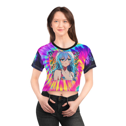 "Saddie Baddie" Vibrant Tie-Dye Crop Tee for Trendsetters | Summer Essentials, Festival Wear, Casual Chic, Gifts for Her, Fashion Statement