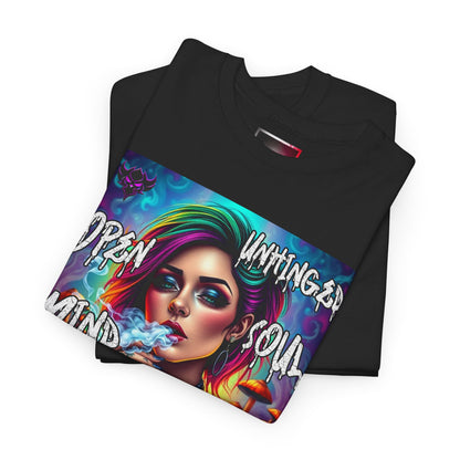 "Open Mind Unhinged Soul" Graphic Tee - Unisex Heavy Cotton Tee