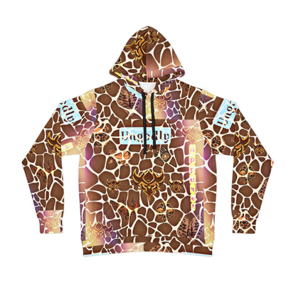 "Ungodly Giraffe" Wildlife Print Athletic Hoodie for Nature Lovers