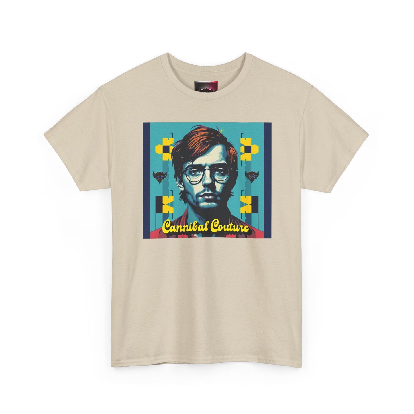 "Cannibal Couture" Unisex Heavy Cotton Tee - Retro Vibe Shirt, Casual Wear, Gift for Him/Her, Unique Graphic Tee, Halloween Costume