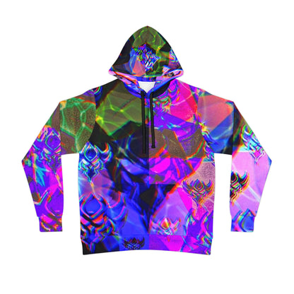 Unisex Athletic Hoodie — Vibrant Abstract Ungodly Apparel Logo Print