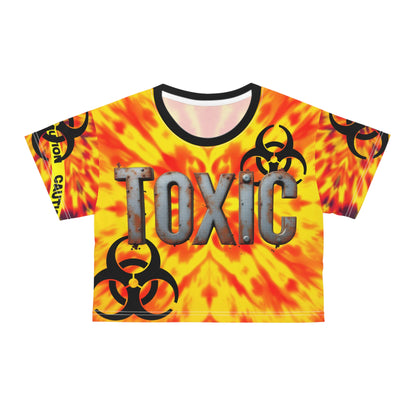 "Toxic" Bold Crop Tee, Edgy Graphic Top, Statement Shirt, Festival Fashion, Unique Gift Idea