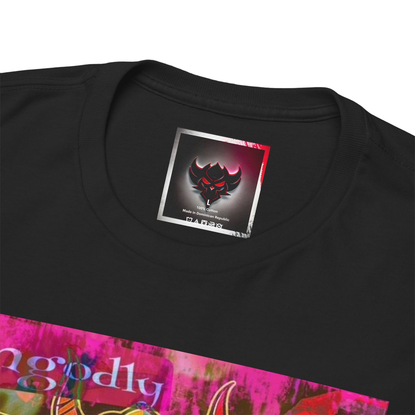 Psychedelic Skate Hoodie Kid Graphic Tee — "Ungodly Apparel Demon Mascot" Streetwear