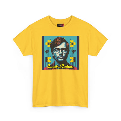 "Cannibal Couture" Unisex Heavy Cotton Tee - Retro Vibe Shirt, Casual Wear, Gift for Him/Her, Unique Graphic Tee, Halloween Costume