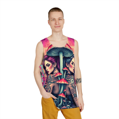 Psychedelic "Bitches and Boomers" Graphic Tank Top for Men - Ungodly Apparel